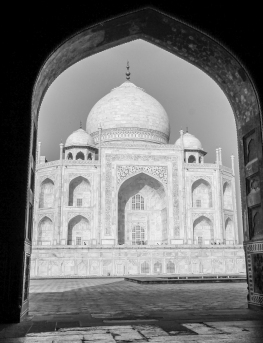 Taj Mahal black and white framed