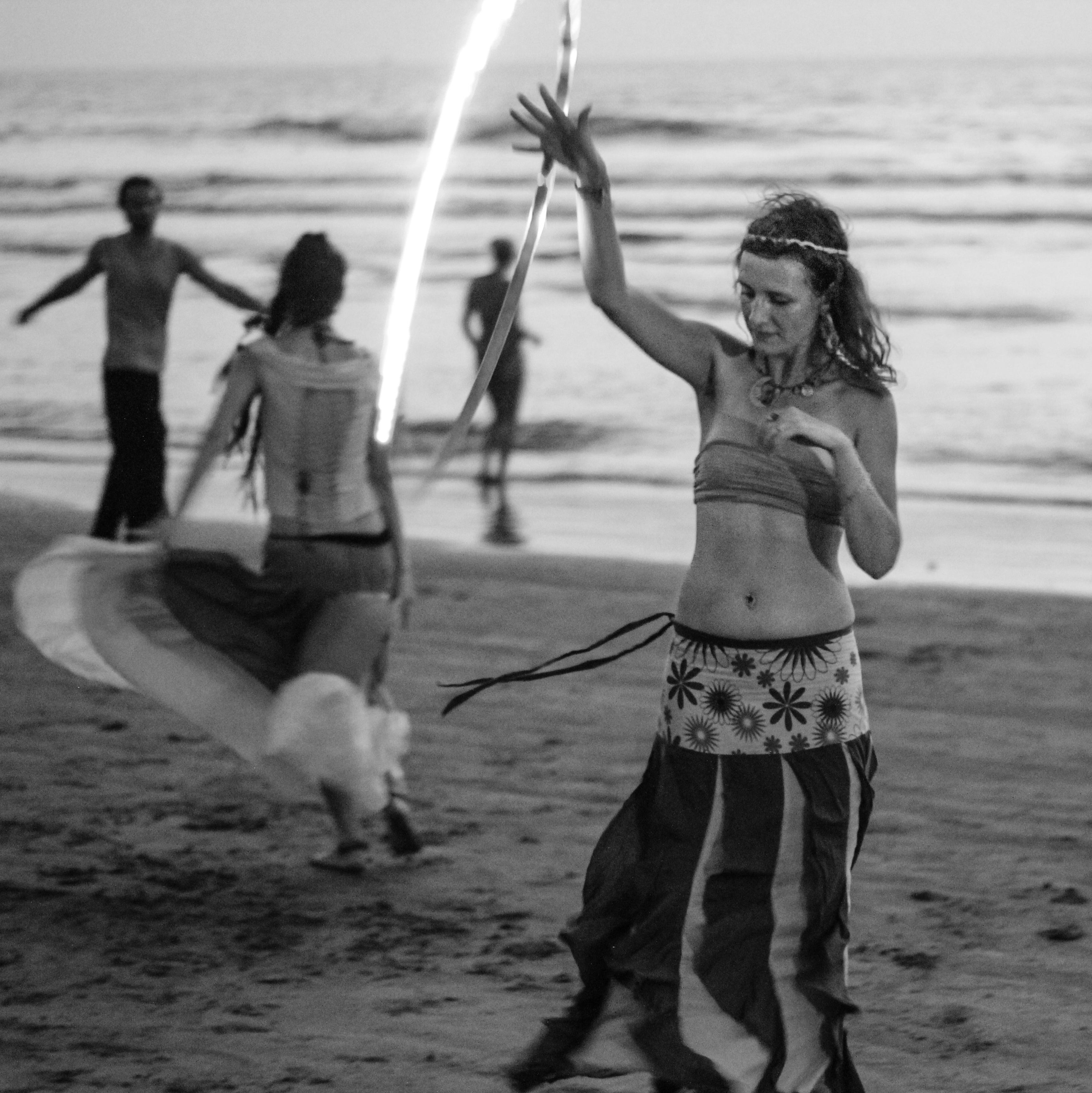 Hippie dancing in Goa.