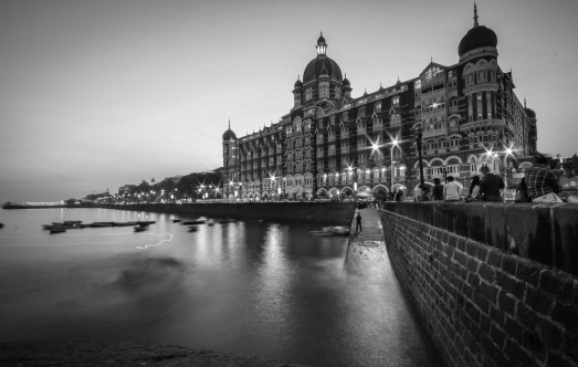 Mumbai Taj Hotel in Black and White