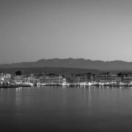 Hania, Crete in black and white