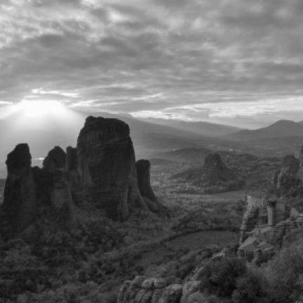Meteora in Black and White